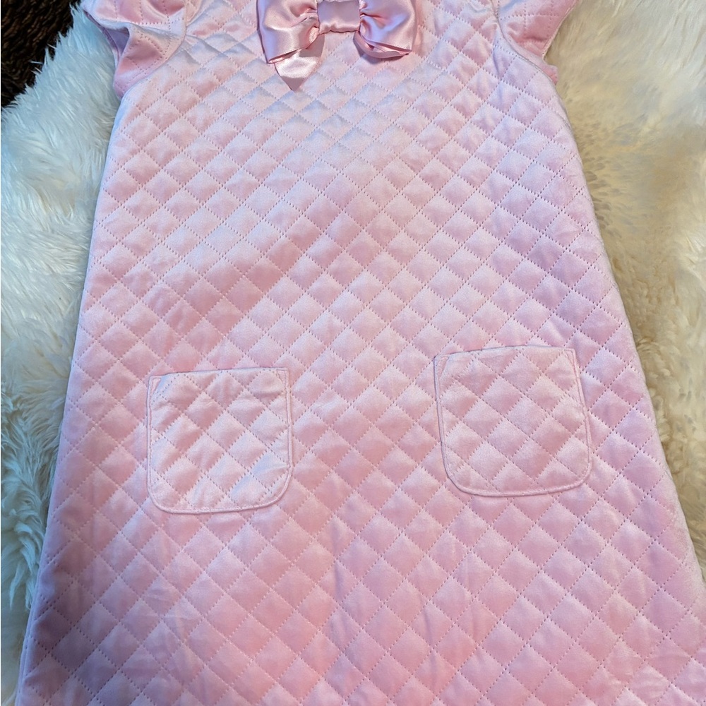 Janie and Jack Light Pink Quilted dress